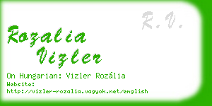 rozalia vizler business card