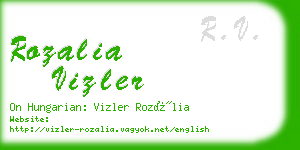 rozalia vizler business card